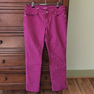 LOFT Fuchsia Jeans/Trousers
